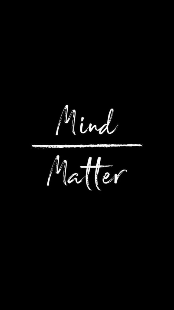 Mind Over Matter: Elegant Black & White Minimalist Phone Wallpaper