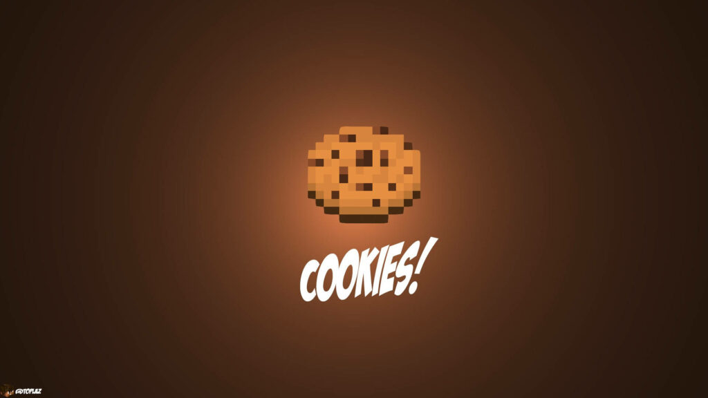 Browned Delights: A Whimsical Cookie Emblem Inspired by Minecraft Wallpaper