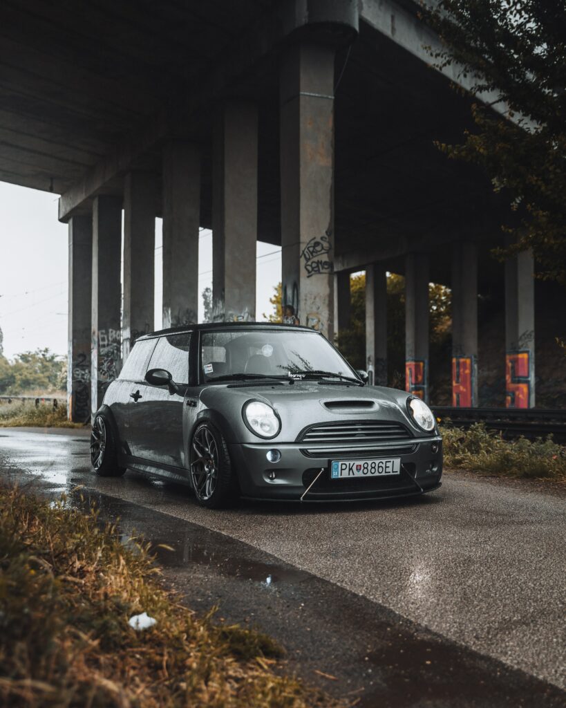 Mini Clubman: Urban Elegance Under a Bridge - Striking Wallpaper