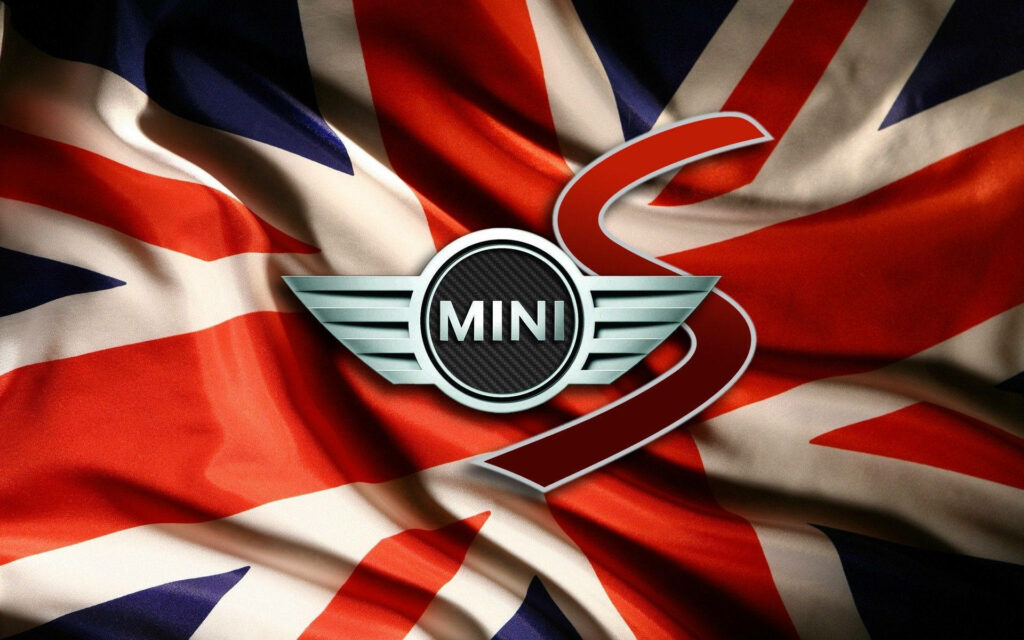 Mini Cooper S Logo Wallpaper: Bold Union Jack Design Background