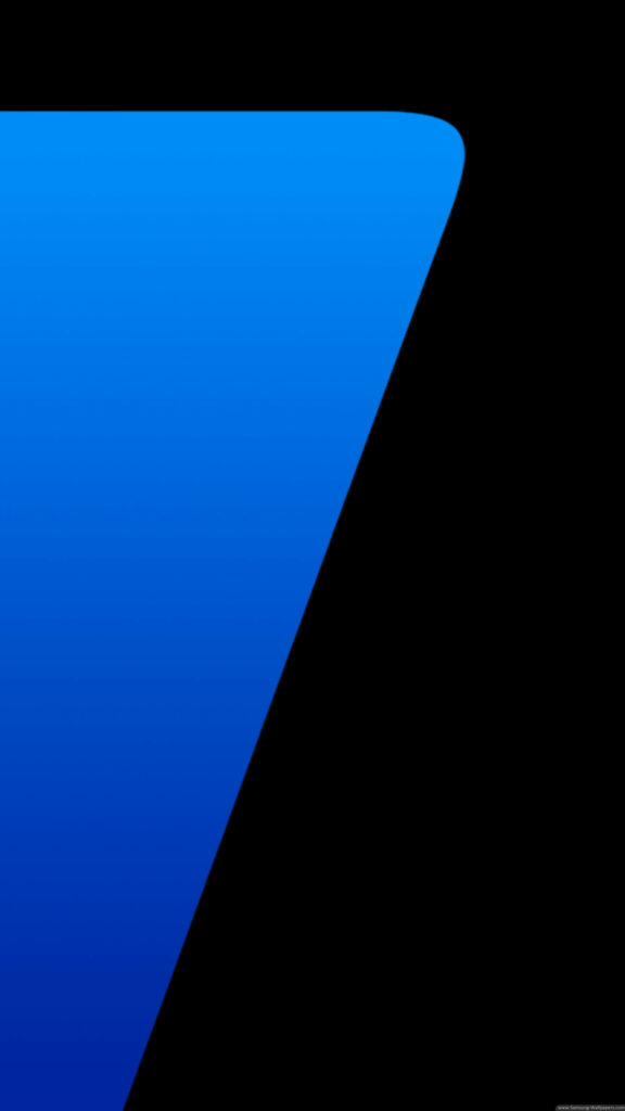 Sleek Black & Blue Triangular Gradient Wallpaper for Samsung Screens