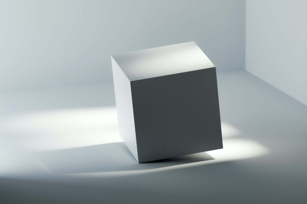 Minimalist 3D White Block Wallpaper for Creative Design Inspiration