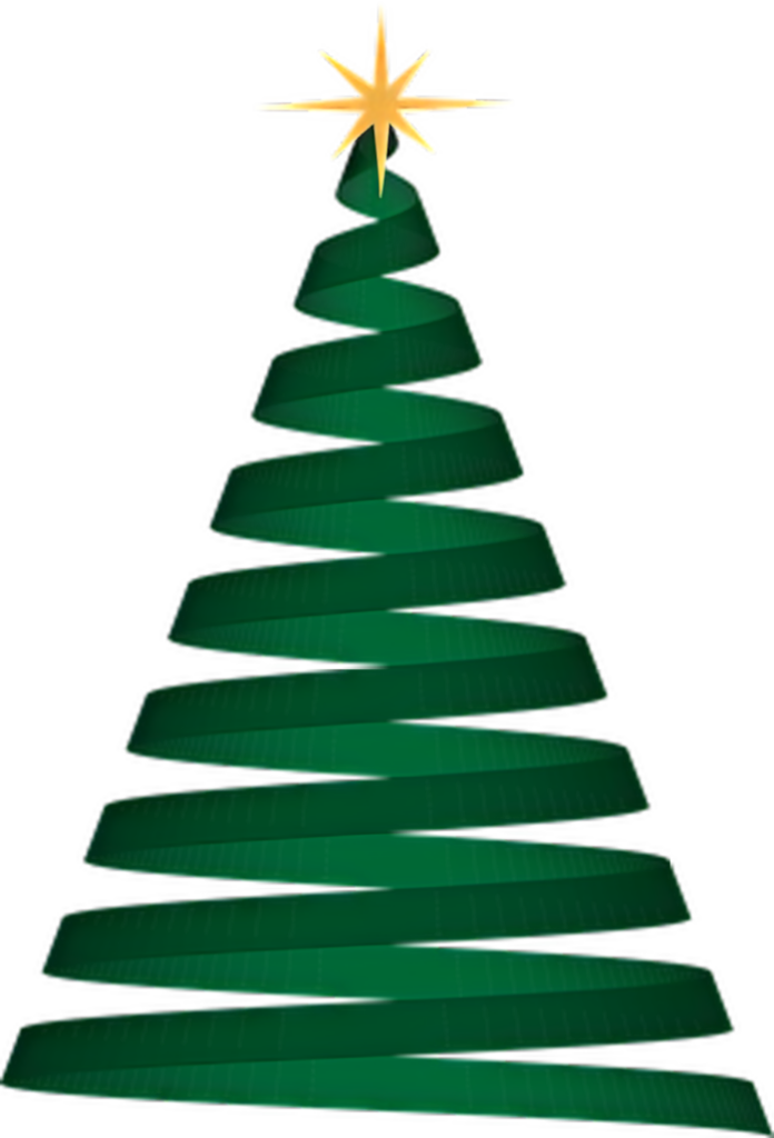 Minimalist Abstract Christmas Tree Wallpaper with Golden Star