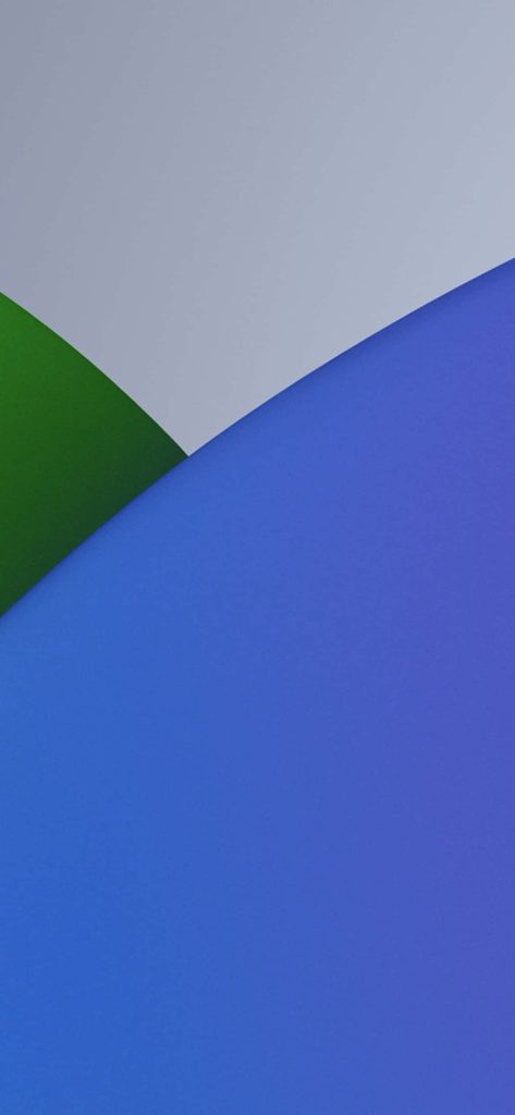Minimalist abstract digital wallpaper with layered blue green and gray geometric triangles background