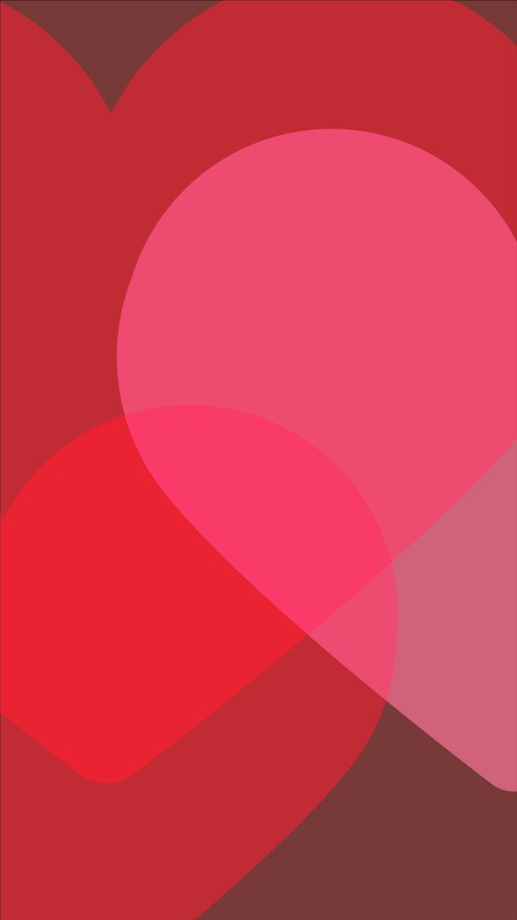 Minimalist abstract wallpaper left half heart vibrant pink crimson curves modern romantic background