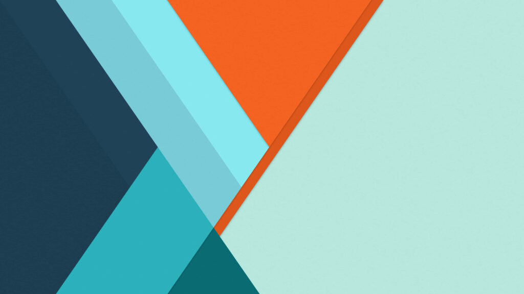 Modern Minimalist Wallpaper: Abstract Teal & Orange Pattern Background