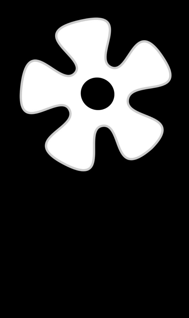 Minimalist Black Background with Striking White Flower Wallpaper