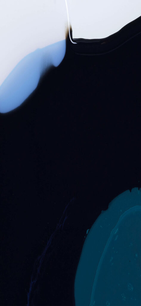 Minimalist Abstract Wallpaper in Blue Hues on Black Background