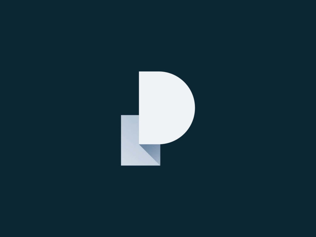 Minimalist Abstract Wallpaper with Logo on Dark Background