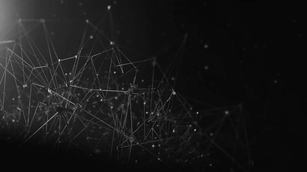 Minimalist Abstract Wallpaper: Interconnected Lines on Dark Background