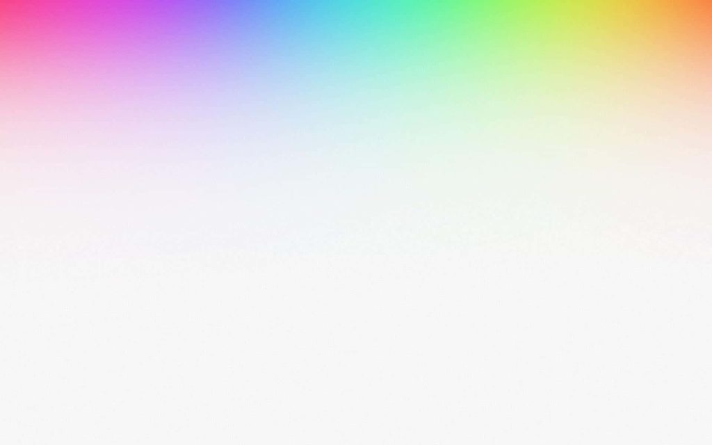 Minimalist abstract wallpaper with smooth vibrant rainbow gradient fading into white background