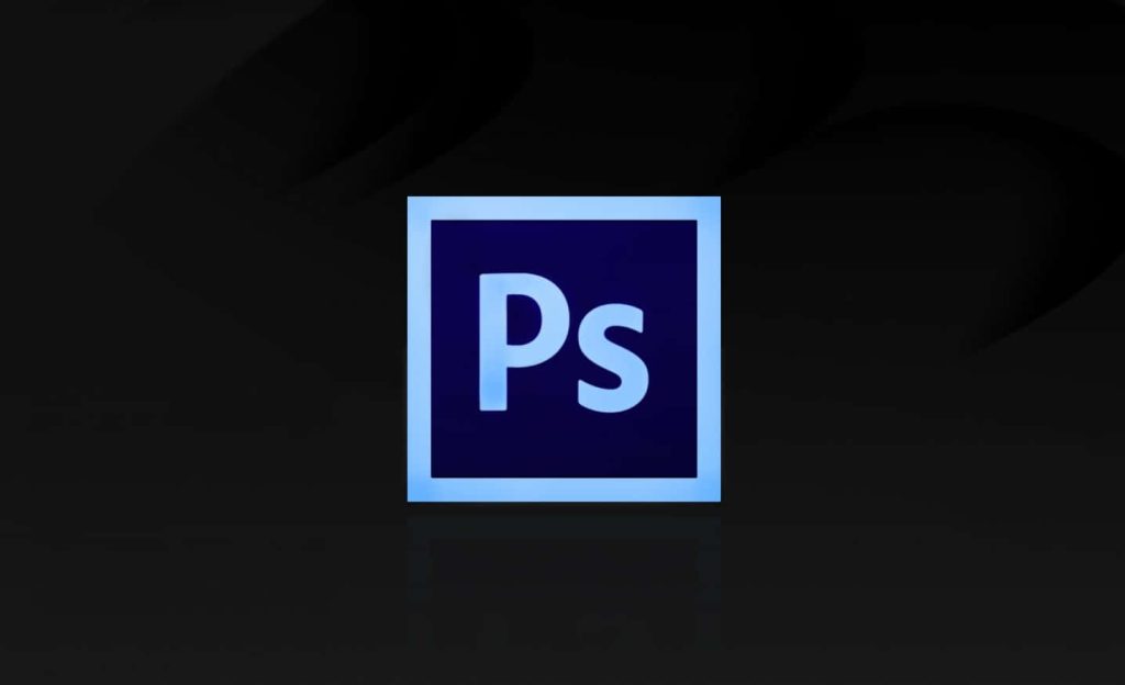 Minimalist Adobe Photoshop wallpaper with iconic Ps logo on sleek dark background for designers