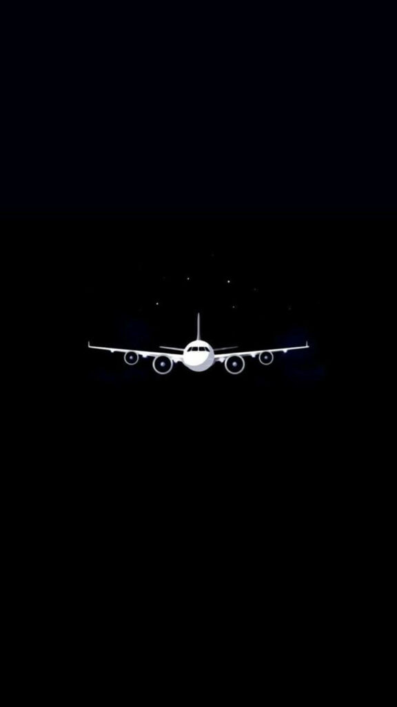 Minimalist Airplane Wallpaper for Android: Stylish Dark Background