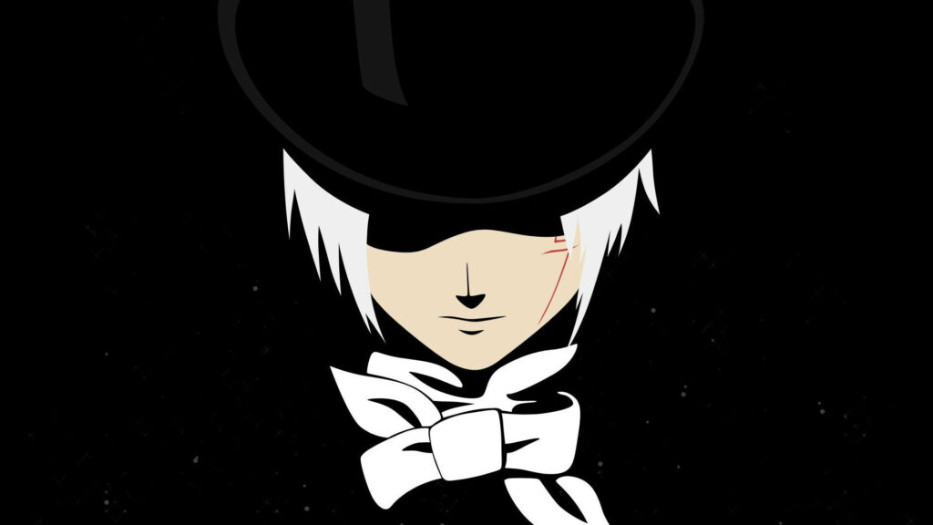 Stylized Allen Walker Wallpaper: Minimalist Anime Design