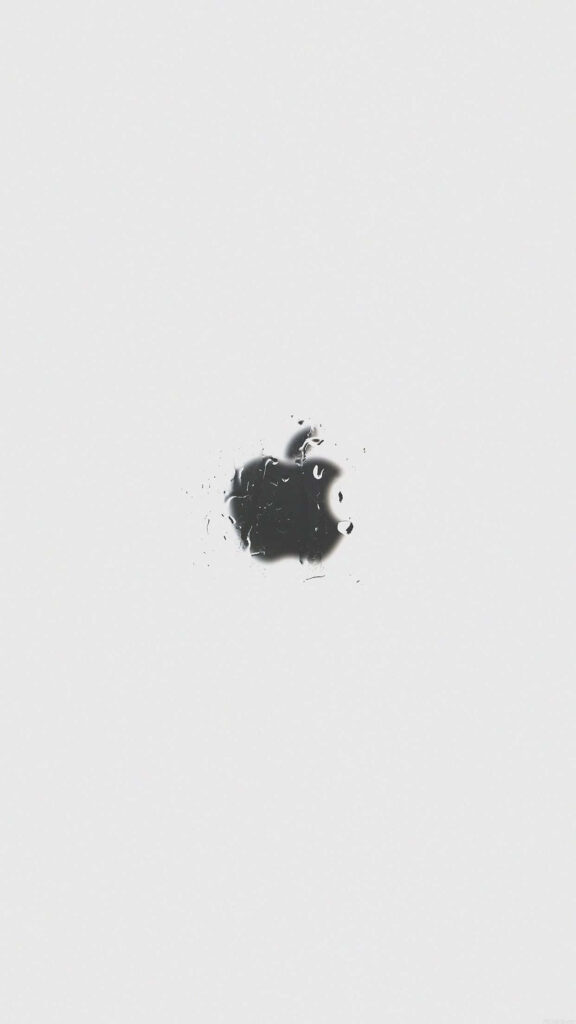 Minimalist Apple Logo Wallpaper: Sleek Black & White Design