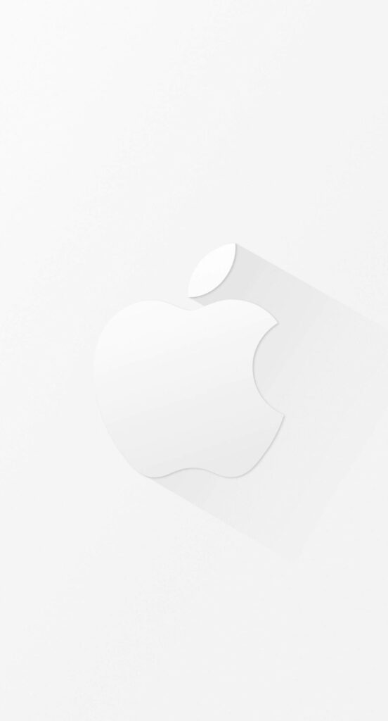 Minimalist Apple Logo Wallpaper: Sleek Grey Background for iPhone