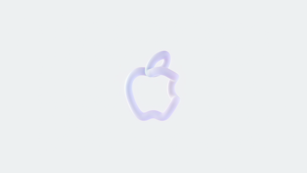 Minimalist Apple MAC Event 2024 Wallpaper: Futuristic Iconic Design