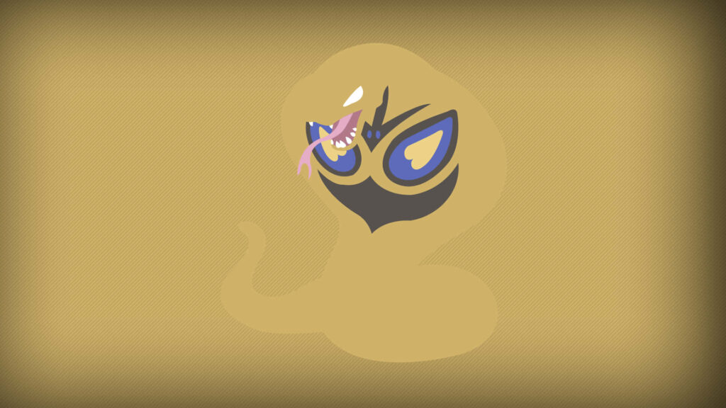 Minimalist Arbok Wallpaper: Bold Yellow Design w/ Matching Background