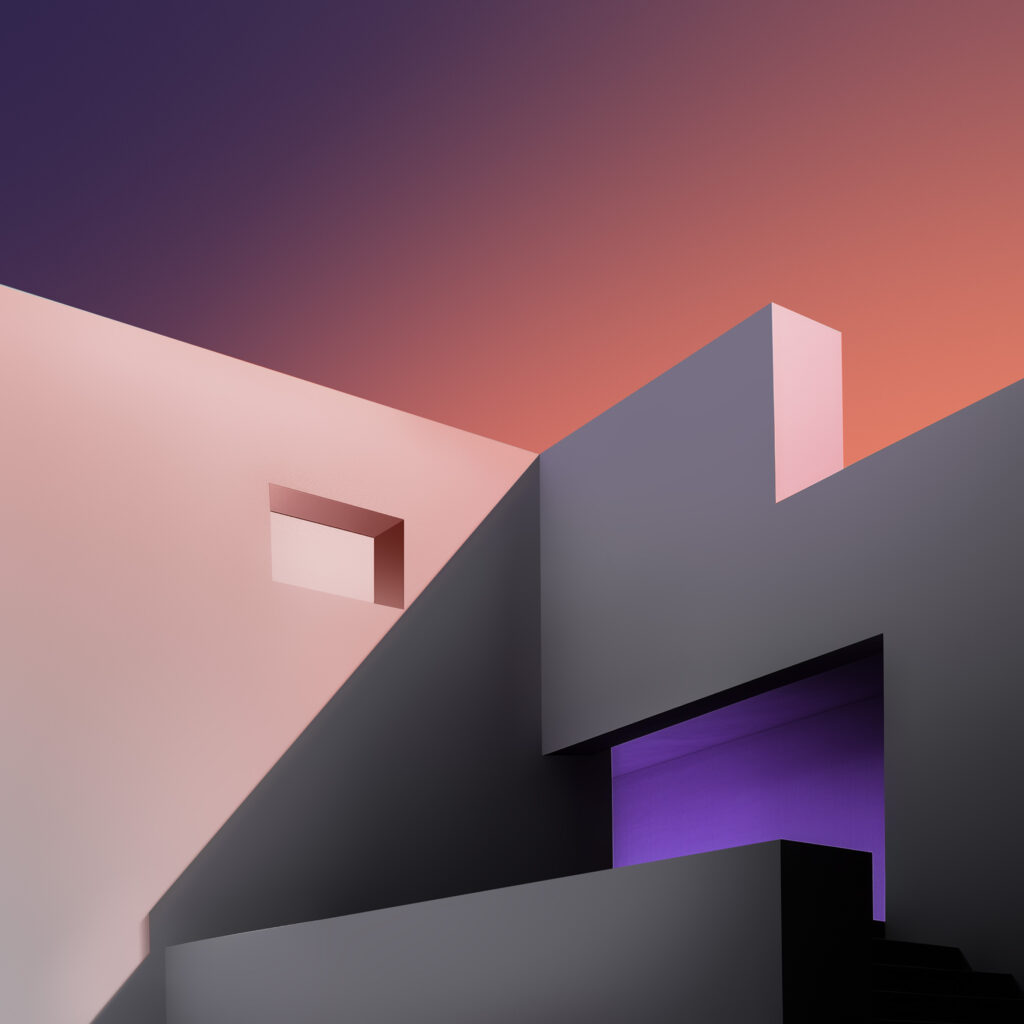 Minimalist OnePlus OxygenOS 15 Wallpaper: Serene Geometric Scene