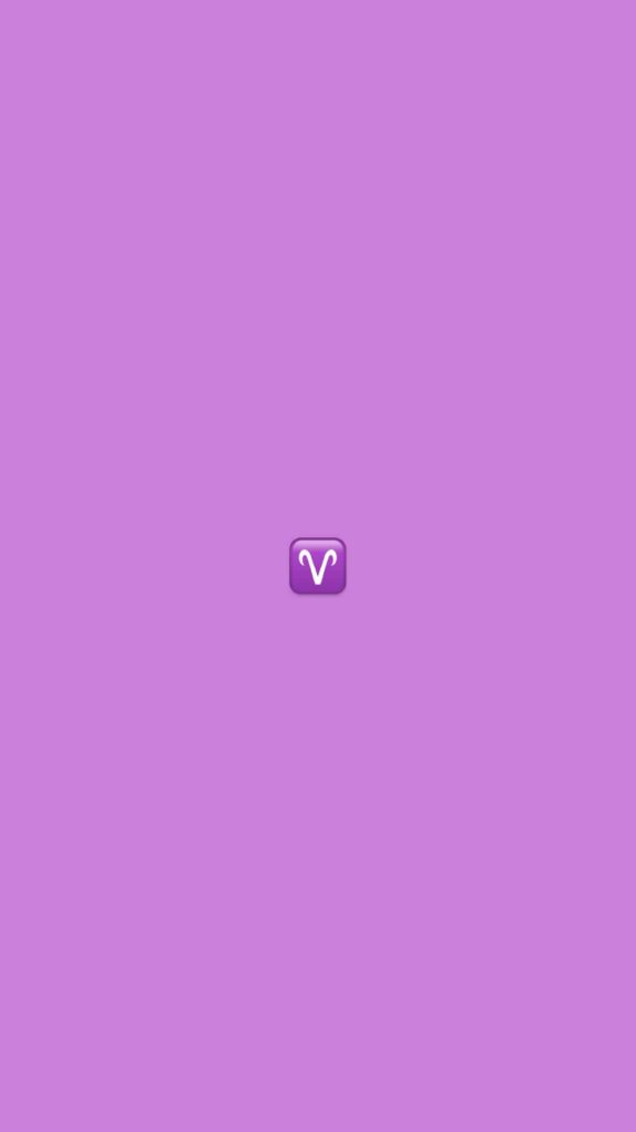 Minimalist Aries zodiac wallpaper with purple background perfect for modern astrology display