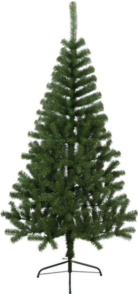 Minimalistic Artificial Christmas Tree Wallpaper with Lush Green Branches