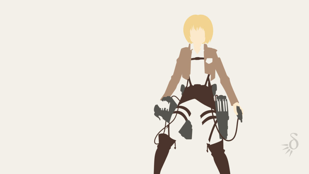 Minimalist Attack on Titan Wallpaper: Survey Corps Character Art