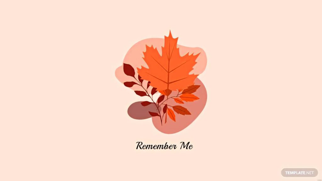 Autumn Minimalist Wallpaper: Striking Red-Orange Leaf Design