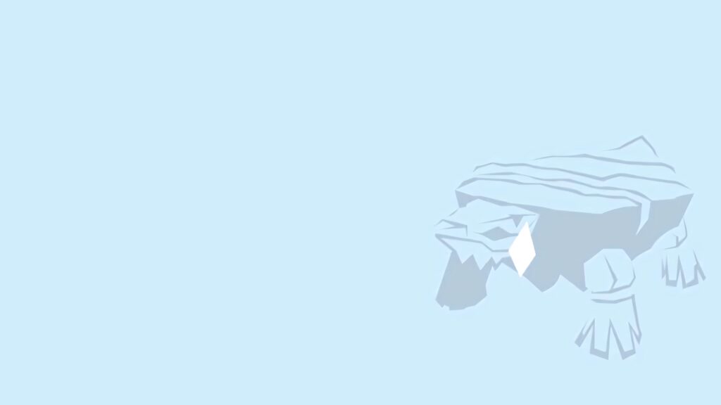 Minimalist Avalugg line art wallpaper on pale blue background showcasing icy angular design