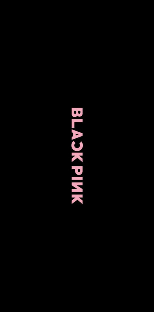 Minimalist BLACKPINK Logo Wallpaper: Pink on Black Background