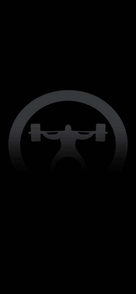 Minimalist Barbell Silhouette Wallpaper: Strength & Fitness Background