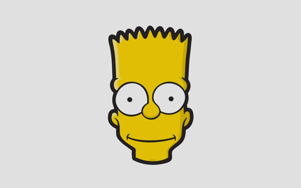 Minimalist Bart Simpson Wallpaper - Iconic Yellow Face Design