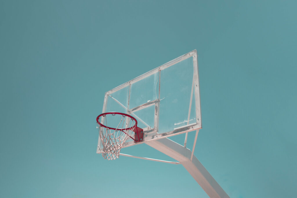 Minimalist Basketball Hoop Wallpaper: Follow Your Path Inspiration