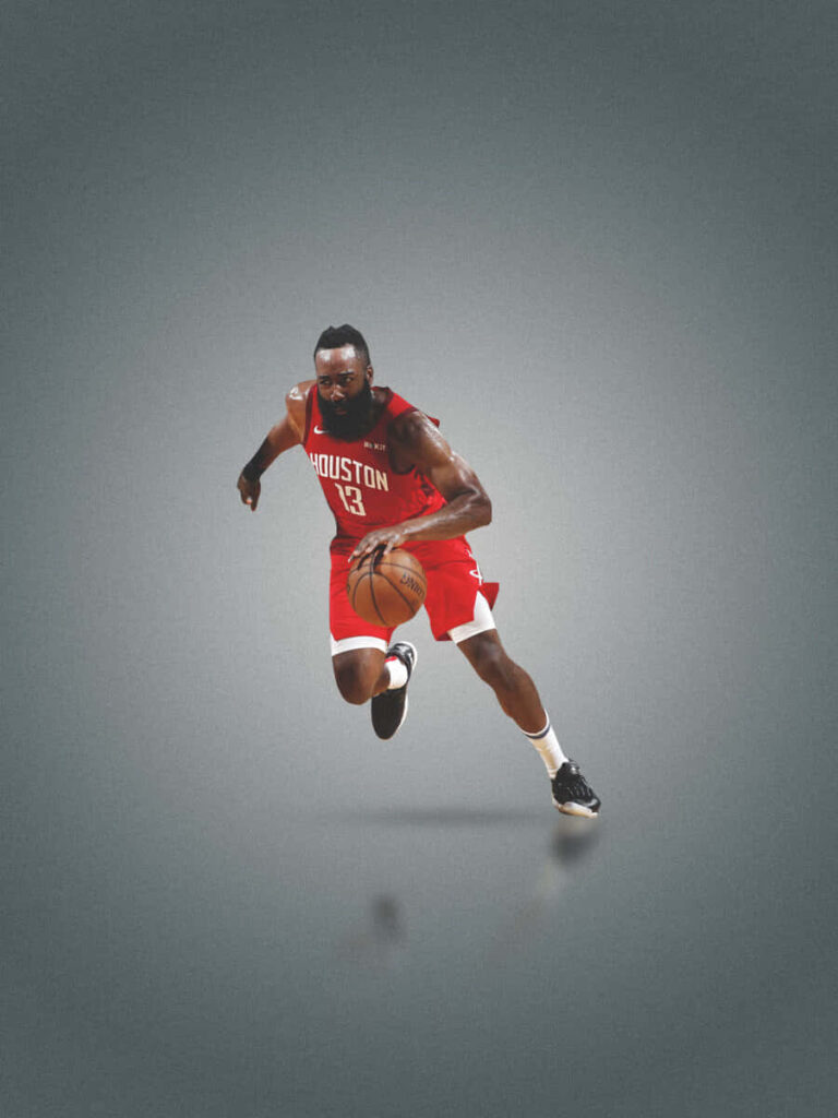 Dynamic Minimalist Basketball Player Wallpaper - Action & Simplicity