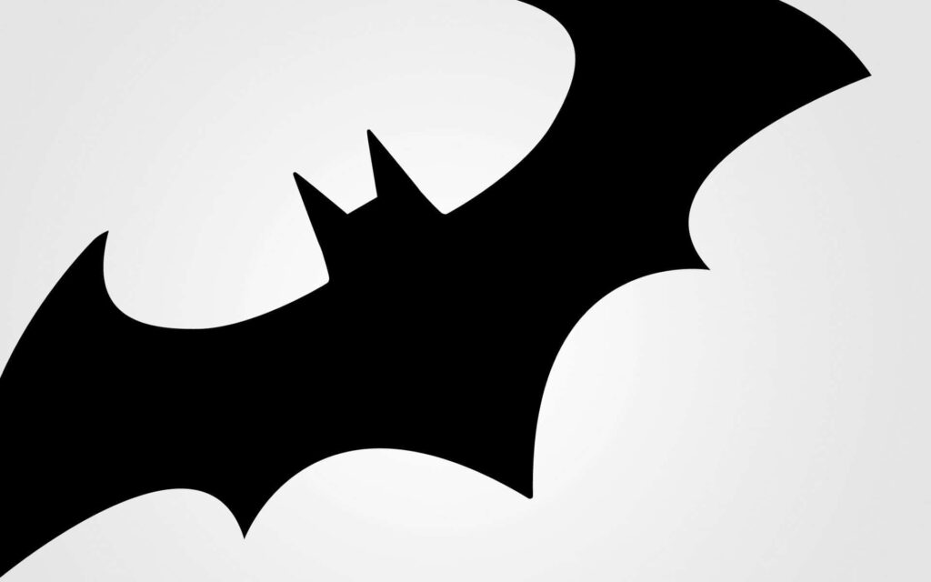 Batman Emblem Black and White Wallpaper - Gotham's Watchful Protector