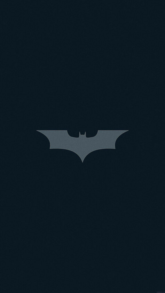 Minimalist Batman logo on dark background sleek iconic wallpaper for iPhone X devices
