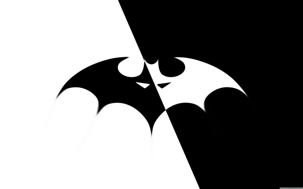 Stunning Batman Symbol Wallpaper: Minimalist Black & White Design