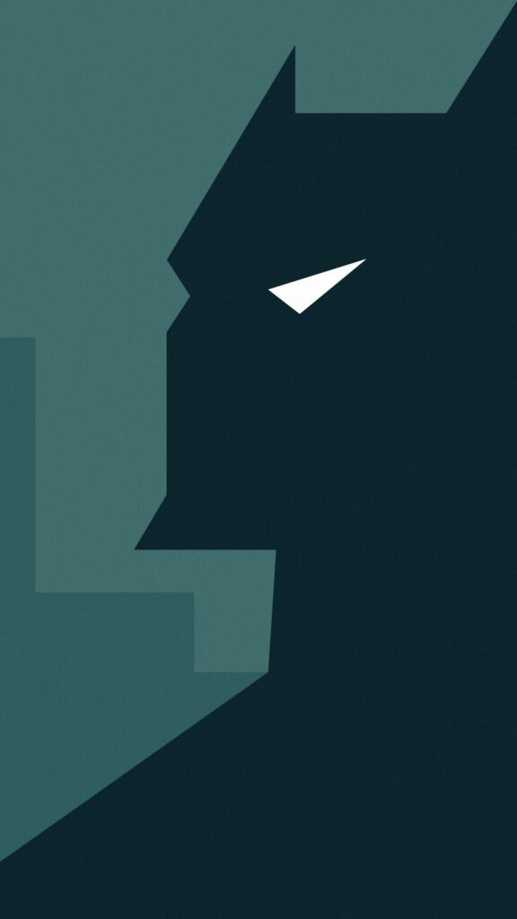 Minimalist Batman Vector Wallpaper: Iconic Profile Design