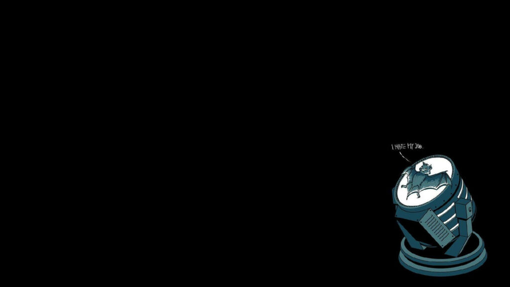 Minimalist Batman Wallpaper: Stark Black Background & Iconic Design