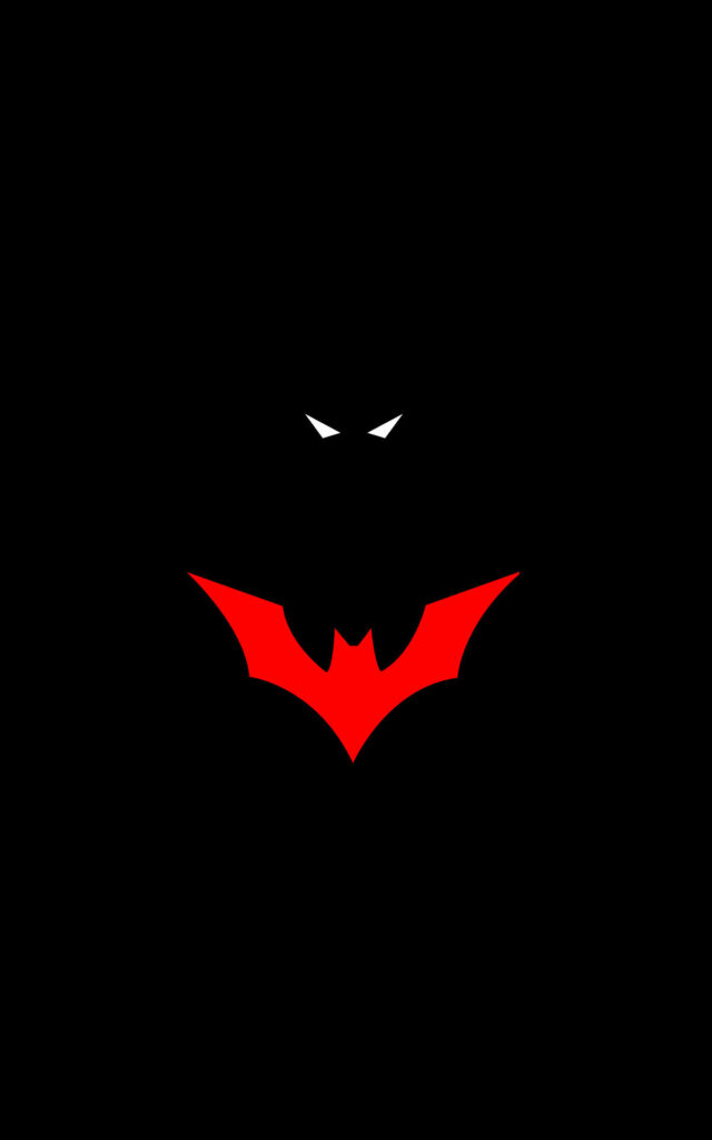 Bold Batman Symbol iPhone Wallpaper: Red & Black Minimalist Design