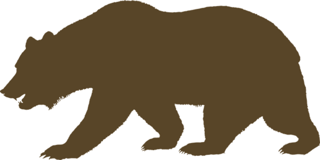 Minimalist Bear Silhouette Wallpaper - Clean Solid Color Design