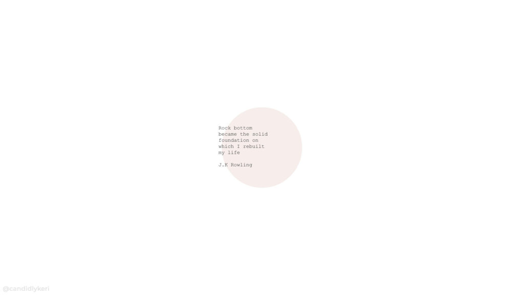 Minimalist Beige Circle Wallpaper with J.K. Rowling Quote