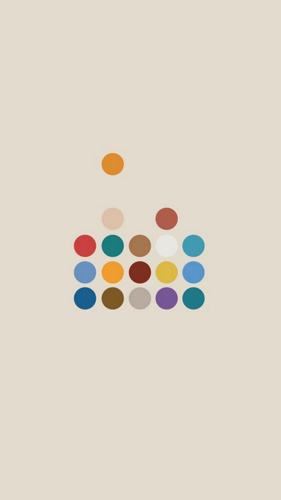 Minimalist Phone Wallpaper: Colored Circles on Beige Background