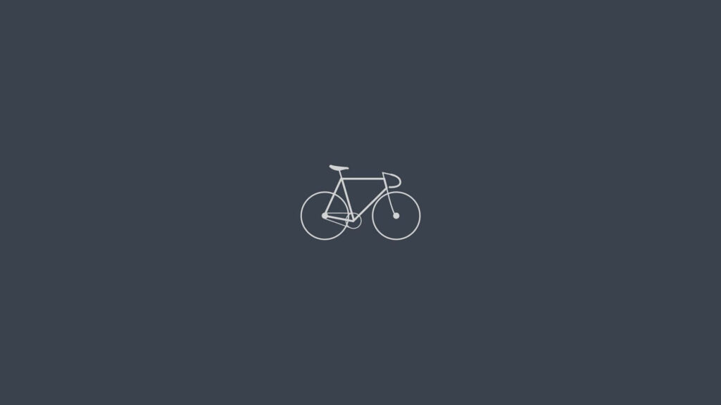 Modern Minimalist Bicycle Icon Wallpaper on Dark Background