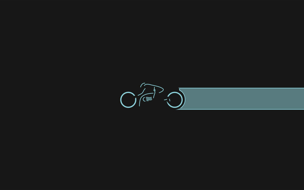 Sleek Minimalist Bicycle Desktop Wallpaper - Dynamic Line Art Design
