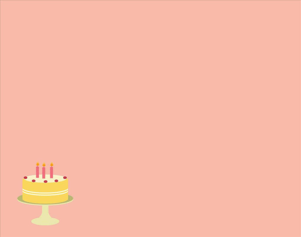 Delicious Birthday Cake Wallpaper with Colorful Candles & Peach Background