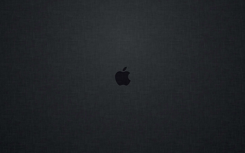 Minimalist Black Textured Wallpaper with Apple Logo for Mac Fans