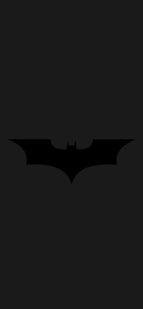 Minimalist Black Batman Symbol Wallpaper – Sleek Dark Background