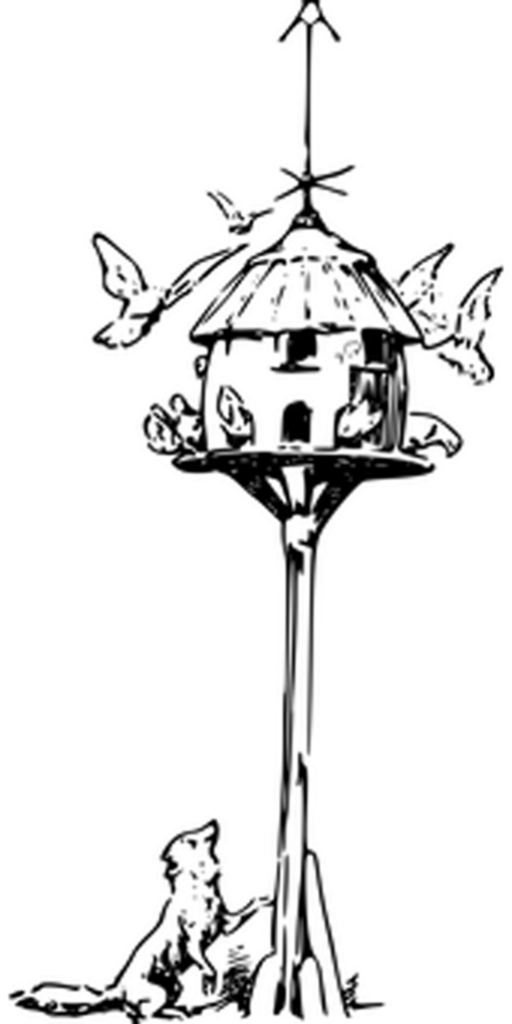 Minimalist Bird Silhouette Wallpaper on Transparent Background