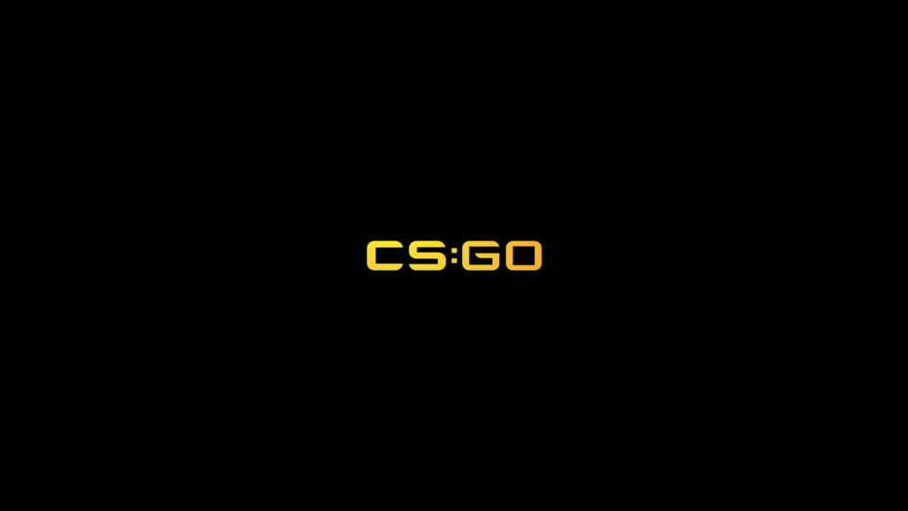 Sleek & Bold: CS:GO HD Background with Central Abbreviation on Black Canvas Wallpaper
