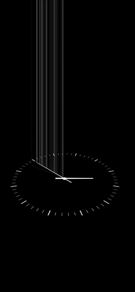 Modern Black Clock Wallpaper for Redmi Note 9 - Minimalist Design
